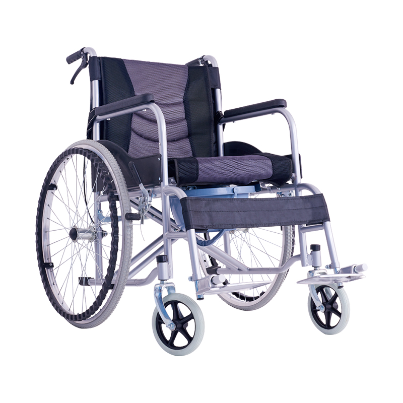 助邦轮椅折叠轻便小带坐便老年人便携超轻旅行代步车残疾人手推车