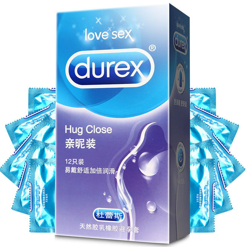 杜蕾斯避孕套亲昵装12只安全套加倍润滑剂安全套超薄成人情趣用品