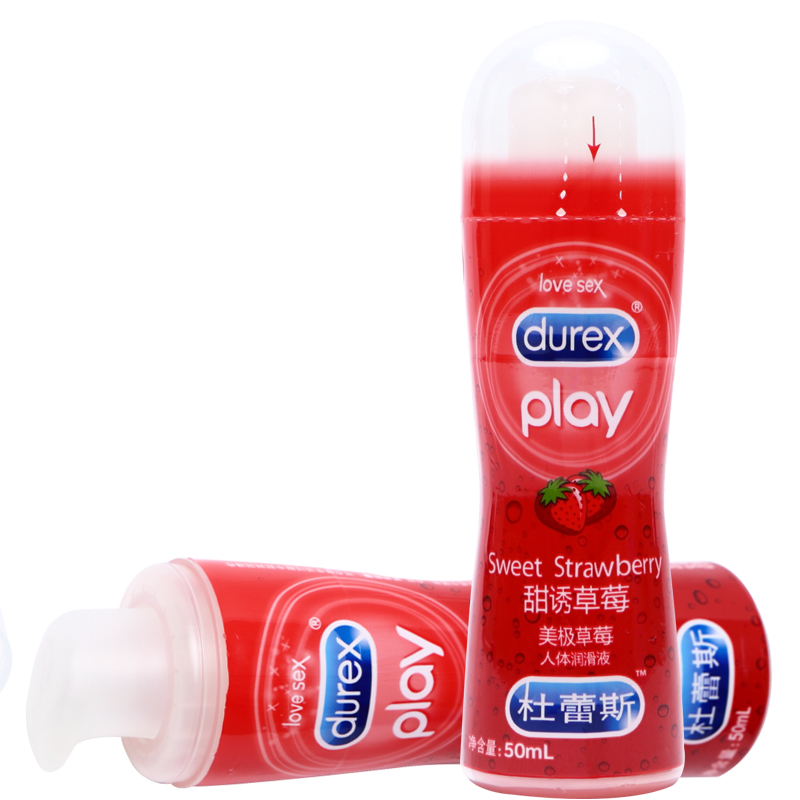 杜蕾斯Durex人体润滑剂水溶性水果香型情趣成人用品高潮液草莓味