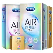 杜蕾斯AiR空气快感三合一+隐形超薄金装12只避孕套成人性用品情趣